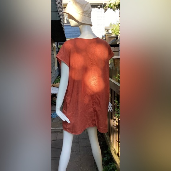 Cosmo'swomen's rust coloured cotton top/tunic Xl - Picture 3 of 12